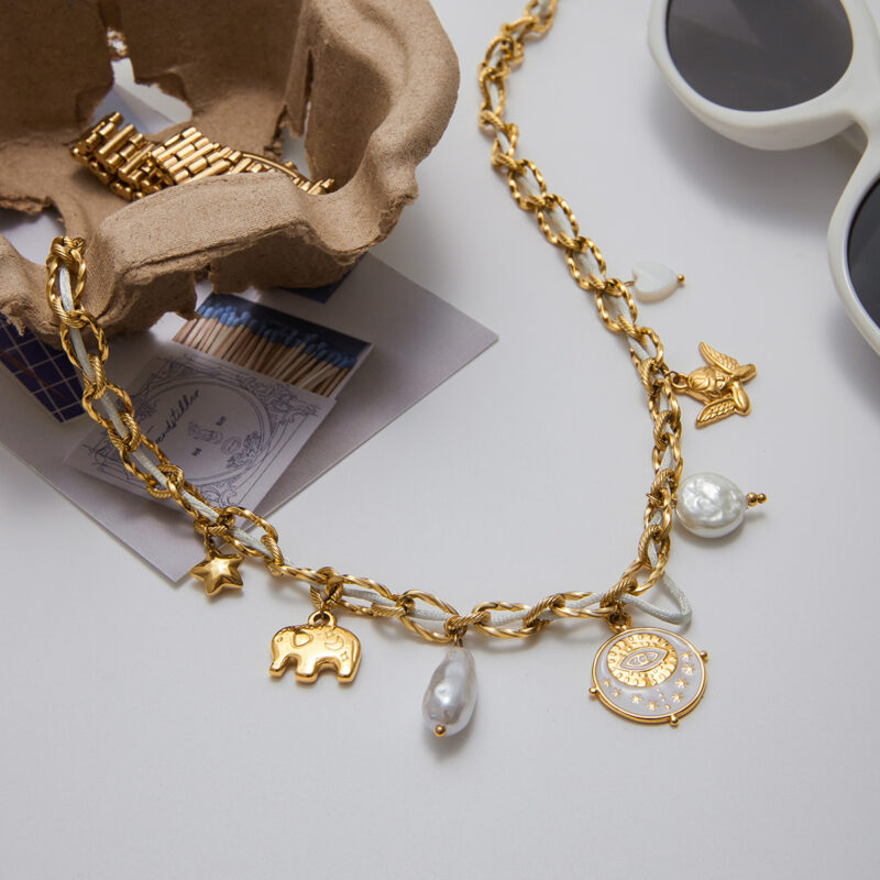 Pearl Angel Star Eye Shell Pendant Necklace - Image 6