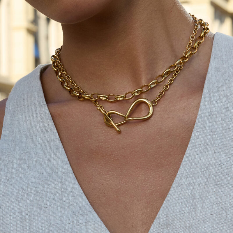 Rope Wrapped Ot Clasp Statement Necklace - Image 2