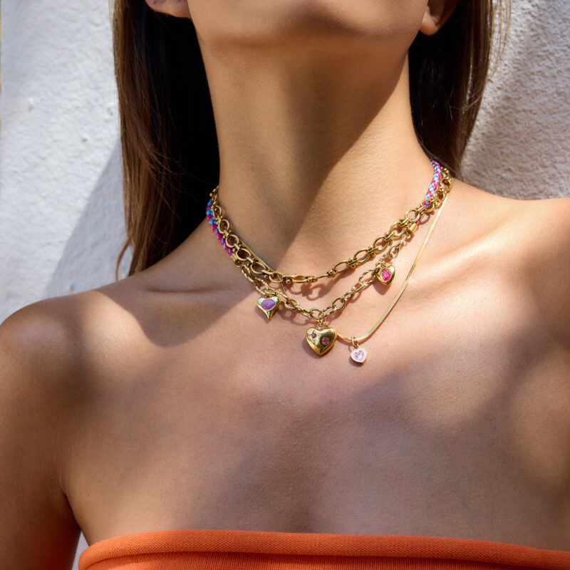 Romantic Heart Rope Necklace - Image 2