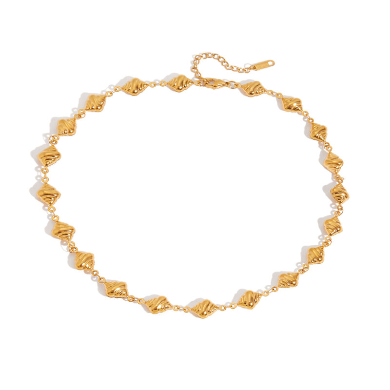 Bread Charm Simple Gold Necklace