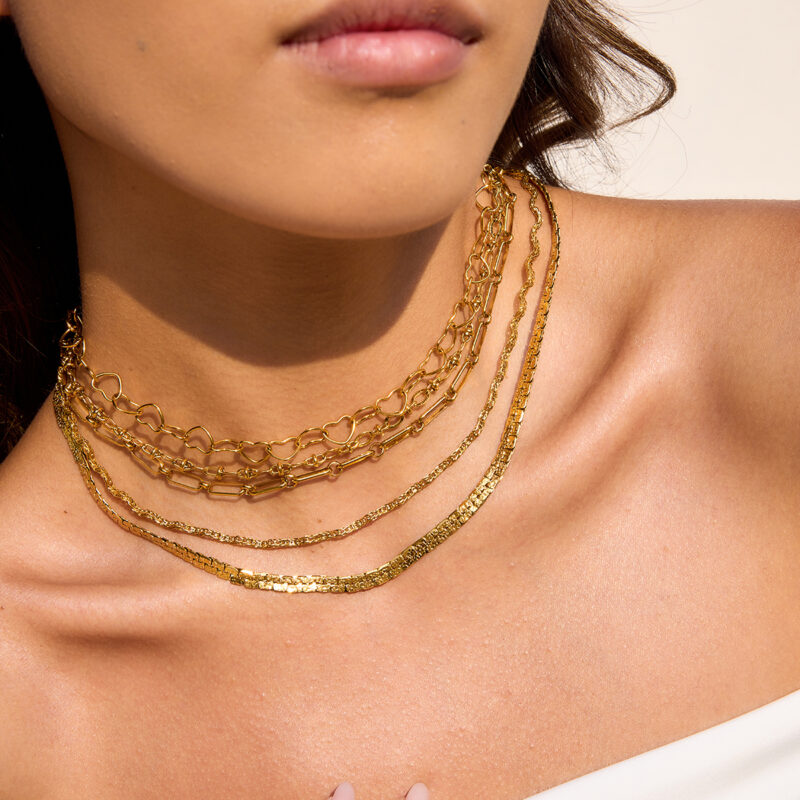 Hammered Handmade Chain Necklace - Image 2