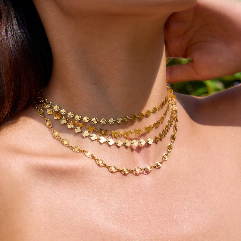 Sunflower Handmade Chain Necklace - Image 2