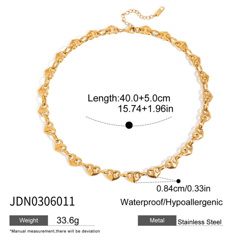 Large Heart Toggle Chain Necklace - Image 5