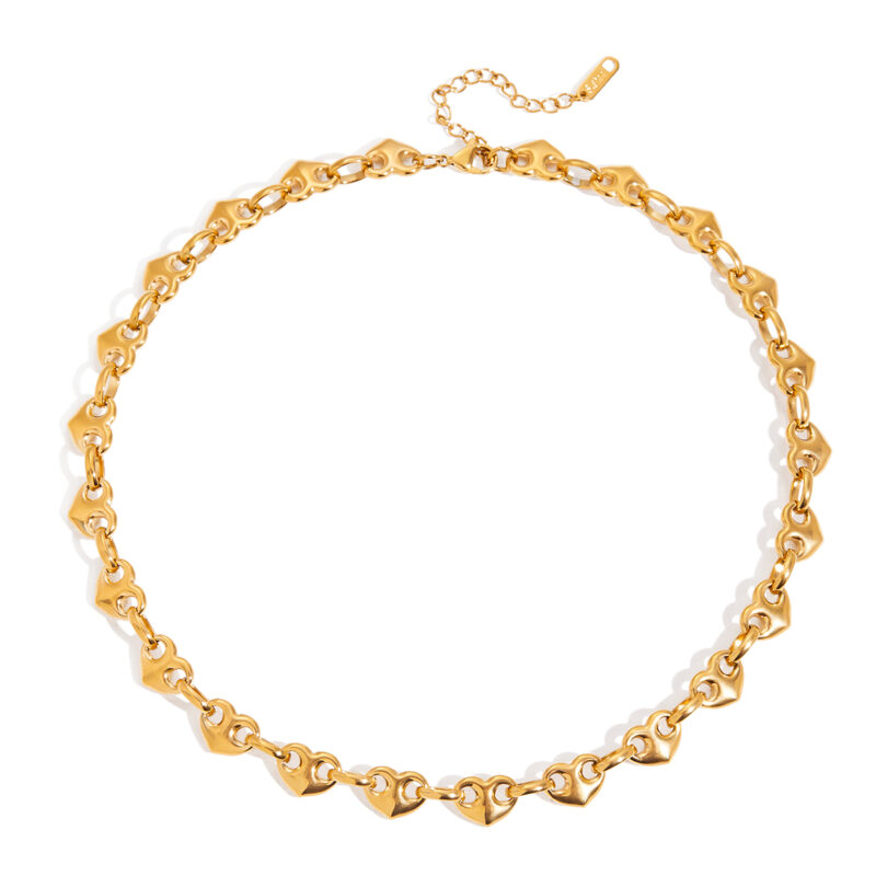 Large Heart Toggle Chain Necklace