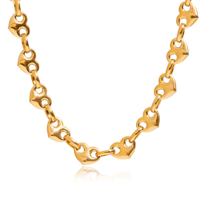 Large Heart Toggle Chain Necklace - Image 2