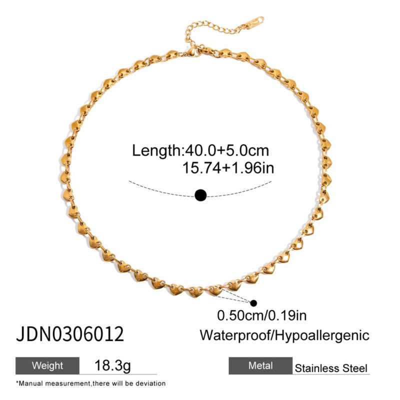 Small Heart Toggle Chain Necklace - Image 5