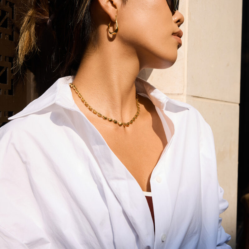 Small Heart Toggle Chain Necklace - Image 3