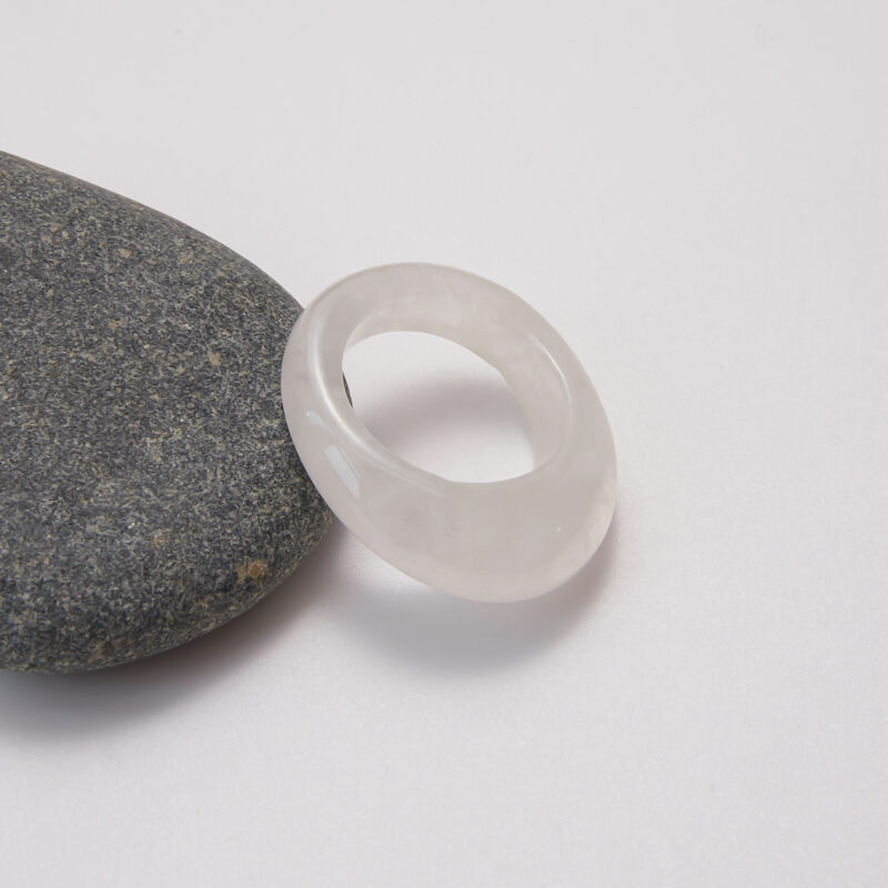 White Crystal Natural Stone Ring - Image 4