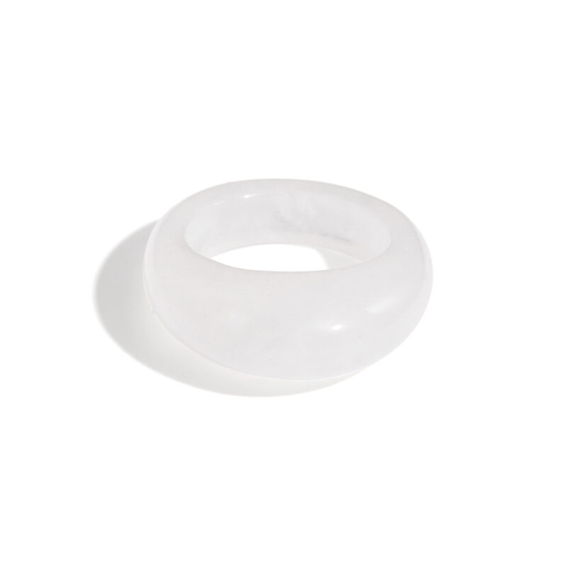 White Crystal Natural Stone Ring