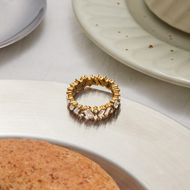 Unique Shape White Zircon Ring - Image 4