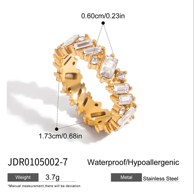 Unique Shape White Zircon Ring - Image 5