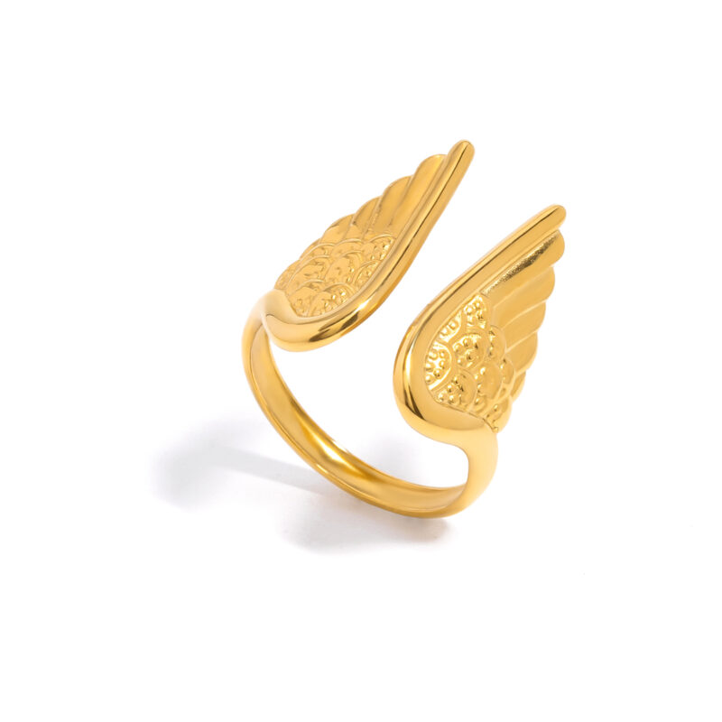 Adjustable Angel Wing Ring in 18K Gold