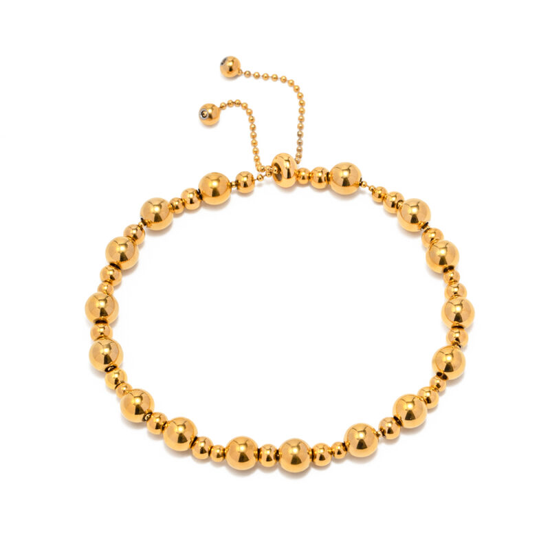 Adjustable Beaded Ball Slider Bracelet
