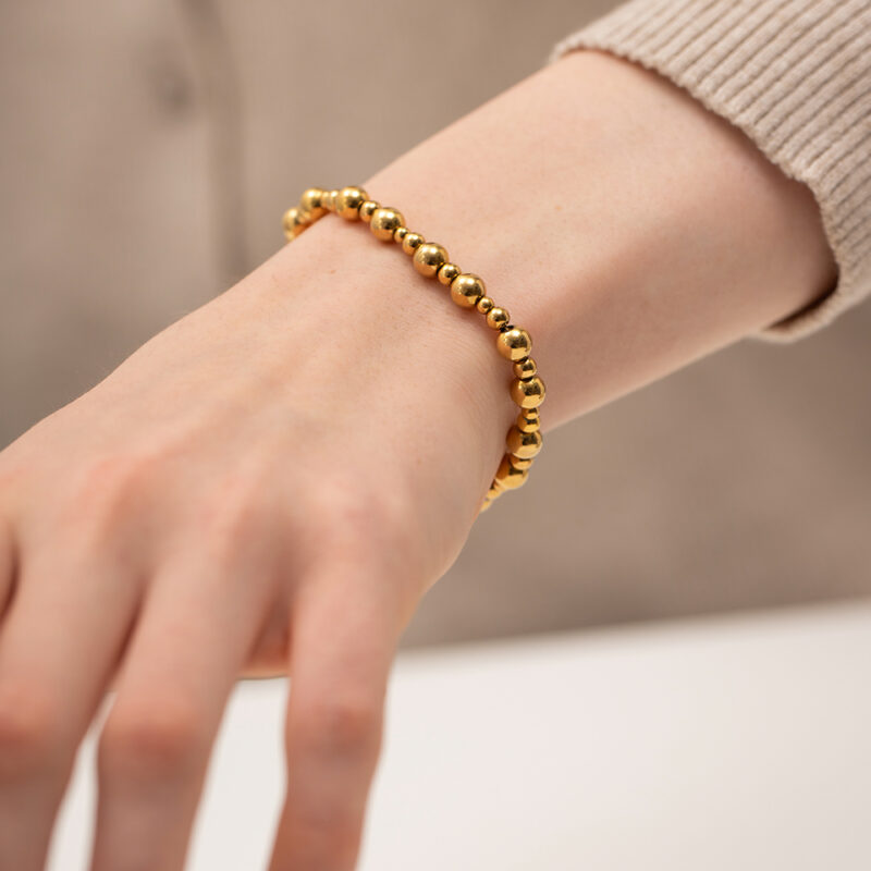 Adjustable Beaded Ball Slider Bracelet - Image 3