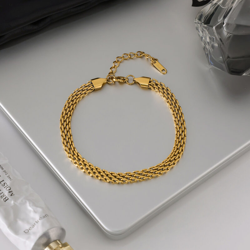 Watch Link Anklet in 18K Gold Stainless Steel - Image 5
