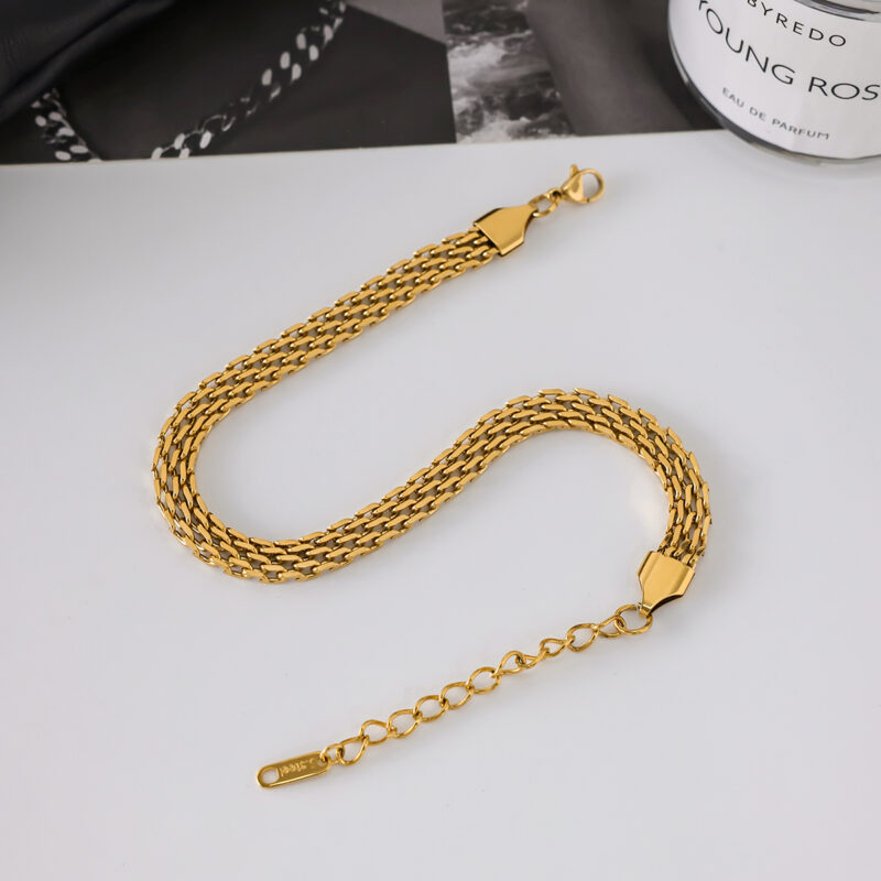 Watch Link Anklet in 18K Gold Stainless Steel - Image 4