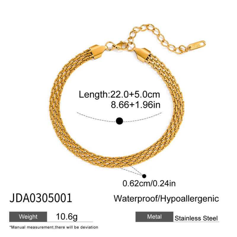 Watch Link Anklet in 18K Gold Stainless Steel - Image 6