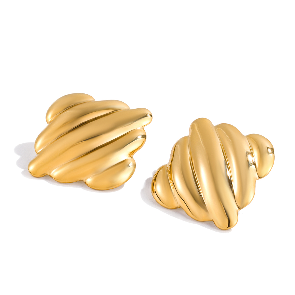 Large Polished Minimalist Hoop Earrings